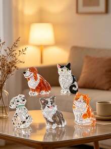 Japanese Style Cute Cat & Dog Animal Shaped Transparent Acrylic Claw Hair Clip, Fashion Versatile Hair Accessory For Updo - Multicolor - View 1