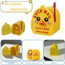 1pc 3D Printed Cruise Duck Mailbox, Front-Opening Plastic Mailbox, Cute Decorative Magnetic Wall-Mounted Mini Mailbox, Suitable For Cruise Ship Cabin Doors, Home Refrigerator, Office Decoration, Gift For Duck Hunting Enthusiasts - Duck - View 6