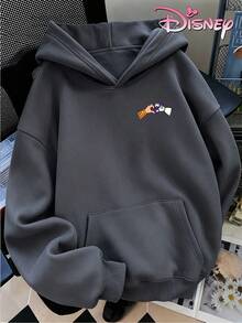 Disney Women's Hooded Sweatshirt, Unisex Hoodie, Toy Story Woody And Buzz Lightyear American Style Hooded Sweatshirt - 深灰色 - 查看 5