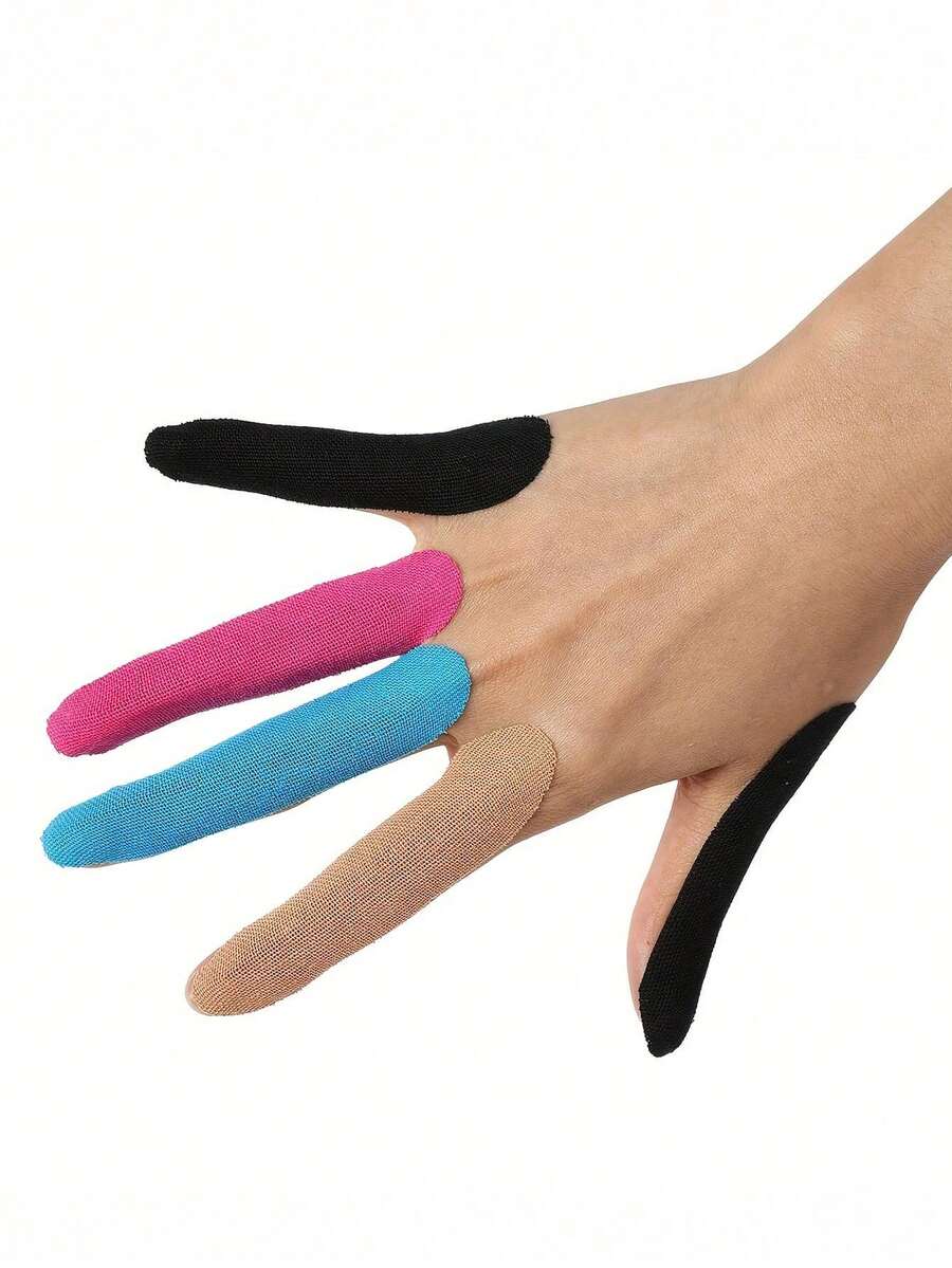 Finger Sports Tape, Pre-Cut Finger Kinesiology Tape, Multiple Colors Available, Elastic Bandage Material, Suitable For Elastic Support Of Fingers And Toes, Ankle Protection, Finger Anti-Slip, Fitness Multi-Purpose Fixing Bandage - Multicolor - View 1