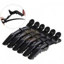 Pinzas de cocodrilo, herramientas profesionales de salón para permanente, tinte, seccionar, pinzas para el cabello tipo caimán, pinzas tipo garra, pasadores para el cabello, barrettes - Negro - Ver 6