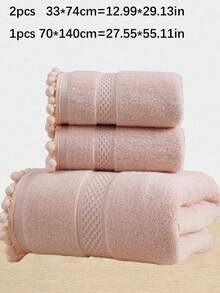 QIBHI 1/3/8 chiếc tùy chọn khăn viền satin màu trơn 100% cotton 1 chiếc khăn mặt hoặc 1 chiếc khăn tắm cotton nguyên chất mềm mại/khăn mặt/khăn tắm trang trí nhà cửa phù hợp cho phòng tắm, khách sạn, phòng gym, du lịch, quà tặng, bãi biển, trường học, tựu trường, du lịch, phụ kiện du lịch, đồ dùng thiết yếu cho gia đình, khăn, chăm sóc da phù hợp cho phòng tắm, hồ bơi, bãi biển - Hồng - Xem 15