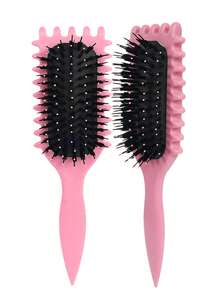 2035hairbrush 捲髮梳，捲度定義梳 - 防靜電尼龍造型梳，適用於捲髮，平滑並定義自然捲度，減少毛躁與斷裂，適合女性與男性 - 彩色 - 查看 31