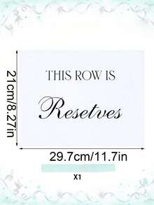 Custom Wedding Reserved Seat Paper Cards, Personalized Wedding Reserved Signs, Custom Seat Reservation Cards With Ribbon, Party Supplies, Wedding Decor, Graduation Ceremony Decor, Or Wedding Seating Chart And Chair Decor, Memorial Plaques For Deceased Loved Ones, Suitable For Parties, Celebrations And Various Occasions - Multicolor - View 9
