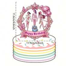 1pc Cake Toppers, Stylish Egg Dessert Inserts, Creative K-Pop Birthday Party Decor Supplies, Random Style - Multicolor - View 10