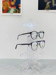 時尚眼鏡收納展示架，眼鏡收納盒展示架可容納 5 副眼鏡，適用於度假海灘、浴室收藏、臥室收藏，大容量 - 查看 3
