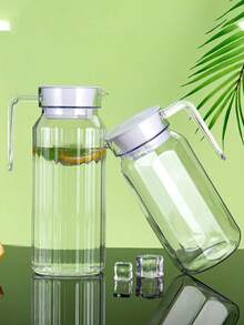 1pc Multi-Functional Heat-Resistant Cold Water Bottle - Storage Container For Hot Or Cold Drinks, Fridge Water Jug, Juice Container, Water Bottle, Iced Tea Pot Or Milk Pot, Suitable For Kitchen, Dining Room, Outdoor Camping - Multicolor - View 7
