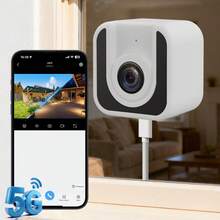 ZHXINSD 1pc/2pcs 1296P Window Camera, Smart WiFi IP Indoor Camera, Supports 2.4/5G WiFi Home Security Window Camera, Self-Adhesive Installation, Starlight Night Vision, AI Human Detection Alert, Easy Setup - White - View 9