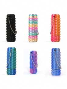 成人焦慮緩解鑰匙圈，紋理尖刺握感滾輪壓力宣洩器，便攜式掌心按摩裝置，工作與學習專注輔助配件 - 彩色 - 查看 14