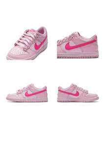 NIKE DUNK LOW BG 2026 夏季新款兒童粉色甜美拼色休閒滑板鞋 DH9765-600 - 粉紅色 - 查看 6