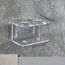 1 Transparent Acrylic Wall-Mounted Electric Toothbrush Storage Rack, No Need To Drill For Installation, Waterproof And Moisture-Proof, Bathroom Special Storage Device, Simple And Transparent, Space-Saving, Convenient To Store Electric Toothbrushes - Multicolor - View 5