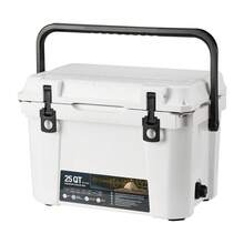 21-26 L Premium Kühlbox Tragbar - 5 Tage Kühlleistung Robuste Isolierbox mit Flaschenöffner & Ablassventil - Perfekt für Camping, Angeln & BBQ - 26 l Weiß - Übersicht 7