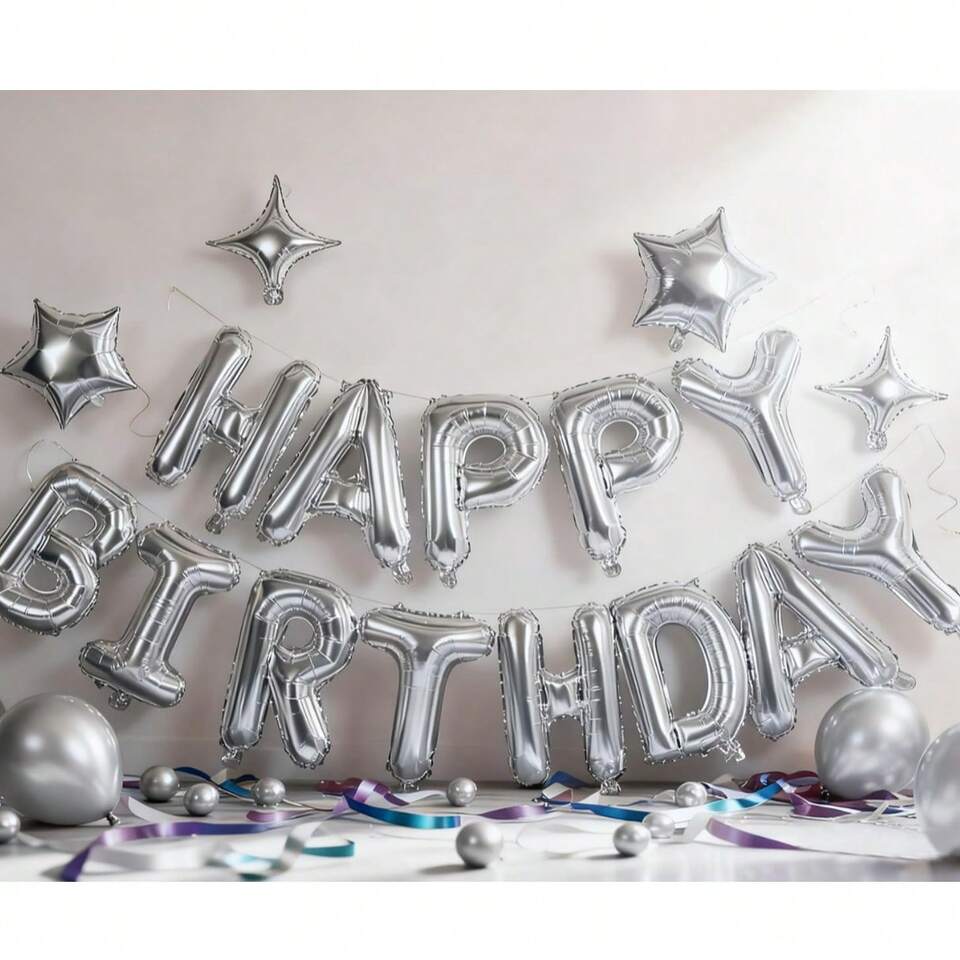 13pcs 16-Inch Colorful Happy Birthday Party Decoration Balloons (Straws Not Included)