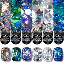 Mtssii 6色幻彩粗粒全息閃粉凝膠指甲油套組，8ml碎鑽亮片UV LED可浸泡卸除凝膠甲油，閃耀彩虹變色片美甲凝膠，適用於美甲店與居家DIY美甲，持久高顯色亮面凝膠指甲油 - 彩色 - 查看 10