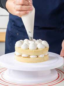 1 Stück 360° drehbarer Kuchendrehteller - langanhaltend Backwerkzeug für stabile Rotation | essenzielles Backwerkzeug für Kuchen, Cupcakes und Gebäck, perfekt für Heimbacken und Partydekoration, Tortendekorationszubehör und Tortenständer zum Dekorieren - Verschiedenfarbig - Übersicht 12