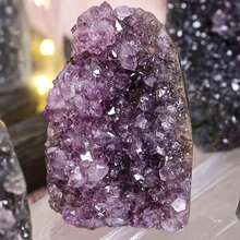 1pc AA+ Grade Natural Amethyst Cluster With Crystal Sprouts, Perfect For Crystal Display And Collection, Natural Earth Beauty, Excellent Home Decor Choice, Suitable For Valentine's Day, Christmas And Other Occasions, Also A Great Gift, Including Crystal Gifts For Parents - Purple - View 10
