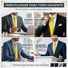 A Matte Twill Tie, A Versatile Tie Suitable For Work, Interviews, And Weddings. - 黃色 - 查看 4