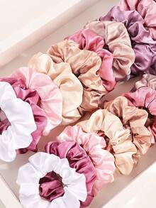 18件組女款大號髮圈，極簡純色布料髮飾 - 多色18pcs - 查看 2