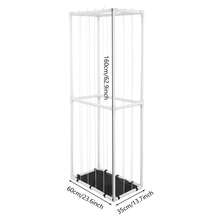White PVC Vertical Stuffed Animal Storage Organizer, Floorstanding Plush Toy Holder With Elastic Rope For Bedroom Playroom - White - View 4