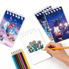 Cuaderno de Espiral con Patrón de Personajes, Adecuado para Aprender, Escribir y Colección Personal - Multicolor - Ver 5
