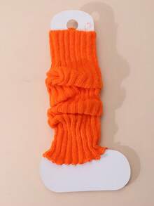 1 Pair Girls' Knitted Leg Warmers, Solid Color Ribbed Ruched Slouch Leg Warmers, Versatile Warm Leggings For Infants And Toddlers, Autumn/Winter Maillard Style, Multiple Fluorescent Colors Available - Multicolor - View 22