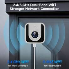ZHXINSD 1pc/2pcs 1296P Window Camera, Smart WiFi IP Indoor Camera, Supports 2.4/5G WiFi Home Security Window Camera, Self-Adhesive Installation, Starlight Night Vision, AI Human Detection Alert, Easy Setup - White - View 8