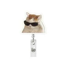 1/9pcs Cat Expression Doctor Nurse Badge Reel Retractable Crocodile Clip ID Holder Easy Pull - Multicolor - View 7