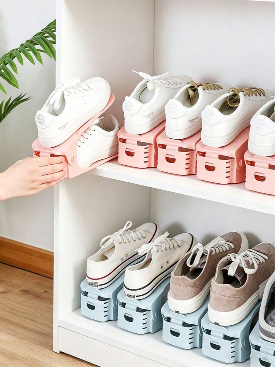 10/20pcs Shoe Slot Organizer, Suitable For Wardrobe, Shoe Rack For Wardrobe Organization, Shoe Slot Storage Rack, Shoe Storage Rack, Space-Saving, Suitable For Entryway - Multicolor - View 1