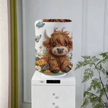 1pc Cute 2D Animal Pattern Water Dispenser Bucket Cover Dustproof Decorative Water Bucket Dispenser Cover Reusable Home Dust Cover - Multicolor - View 2
