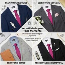 A Matte Twill Tie, A Versatile Tie Suitable For Work, Interviews, And Weddings. - 玫瑰紅 - 查看 4