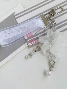 1 Piece Of Ins Style Iris Flower Sweet Ribbon Pendant, Spring Rose Flower Bag Pendant - Multicolor - View 4