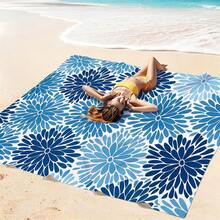 1pc Oversized Minimalist Floral Sand-Proof Quick-Dry Beach Towel Mat, Suitable For 1-3 Adults - Lightweight, Durable Polyester Fabric - Perfect For Travel, Camping, Hiking And Leisure Beach Time, Beach Mat, Picnic Mat, Campsite Cover - Multicolor - View 8
