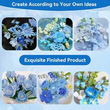100 / 300 / 600 piezas Limpiapipas azules, 6 limpiapipas azules surtidos, limpiapipas para manualidades navideñas, tallos de chenilla para proyectos de manualidades DIY - Azul - Ver 7
