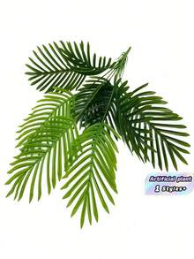 Planta artificial grande de 120 cm, palmera simulada, hojas de palma tropical, planta de palma artificial, árbol alto, hojas de mango de plástico con tacto realista para interiores, adecuado para decoración del hogar, cocina, exterior, oficina (maceta no incluida) - Verde - Ver 9