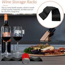 1/2 Packs Foldable Silicone Wine Stacker Set, Beer Can Rack Wine Bottle Holders Bottle Stacking Mat Wine Holder Holder Rack To Stack Bottles, Cans, Beer, Soda - Multicolor - View 5