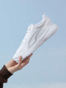 Puma 全天运动休闲运动鞋，透气网眼面料男女款跑步运动鞋，适合户外旅行，款式 386269-02 - 彪馬白-淺灰 - 查看 1