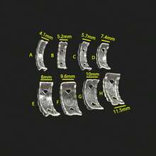 8 Peças Ajustadores de Anel de Silicone Transparentes e Invisíveis, Redutor de Tamanho de Anel Antiderrapante e Antiqueda, Protetor de Anel Confortável para Anéis de Casamento Soltos de Casal com Diamante, Ferramenta Portátil DIY de Joias para Viagem e Volta às Aulas - B - Visão 8