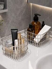 Estante de almacenamiento para baño/Estante de almacenamiento para encimera/Estante de almacenamiento para tocador/Almacenamiento de artículos de tocador/Almacenamiento de productos para el cuidado de la piel - Multicolor - Ver 6