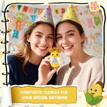 1個 - 給男女皆宜的有趣生日禮物 - 可愛編織玉米娃娃，具有雙重含義，小型桌面裝飾，為朋友、同事和家人創造獨特的禮物創意 - 彩色 - 查看 2