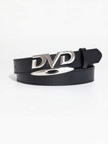 1 buah Sabuk Wanita Y2K dengan Gesper VCD, Sabuk Aksesori Jeans Cocok untuk Aktivitas Sehari-hari - VCD hitam - View 5