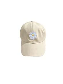 1 pieza Gorra de béisbol con parche floral para niños, gorra deportiva de verano con coleta, gorra de protección solar - Multicolor - Ver 6