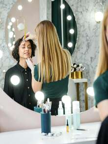 1pc Multi-Size Makeup Mirror Light, LED Makeup Mirror Bulb, USB 3-Color Makeup LED Mirror Light, Makeup Mirror Bathroom Lighting, Adjustable Brightness & Color Temperature, Rotatable Wire Organizer, 6/10/12/14 LED Options - Multicolor - View 5