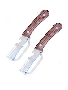 2/1pc Multi-Function Peeler, Stainless Steel Fruit And Vegetable Peeling Tool, Green Onion Shredder, Dual Blade Potato Peeler, Hanging Hole Portable Design. Suitable For Carrots, Potatoes, Sugarcane, Pumpkin And Other Fruits And Vegetables, Essential Kitchen Tool, Holiday Gift For Women, Mothers, Teachers. - Silver - View 14