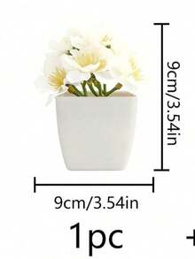 1pc (3-4 Inch) / 6pcs/Set Artificial Mini Succulent Plants, Suitable For Home, Living Room, Tabletop, Windowsill, Office Desk Decor, Mother's Day, Wedding Party Decoration - White Pink - View 18