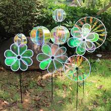 Bunte Laser-Garten-Boden-Dekorationkugel mit blendender farbiger Film-Rotation und farbiger reflektierender Kugel-Rotation, geeignet für Garten-Bodendekoration Outdoor, Feiertagsdekoration, Outdoor-Rasenparty und Landschaftsgestaltung - Regenbogenball - Übersicht 10