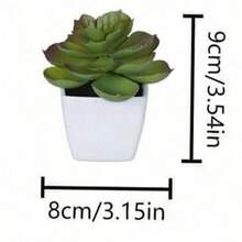 1 件/6 件迷你盆栽仿真植物组合 - 适用于家居桌面装饰、情人节、礼物 - 彩色 - 查看 17