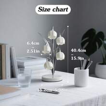Tiworld 1pc USB Powered Decorative Table Lamp, With White Marble Base, 5V Solid Color Warm Light LED Light Source, Suitable For Sleep Light, Table Lamp, Living Room Light, Bedside Lamp, Bedroom Light, Home Decor Light - White - View 8