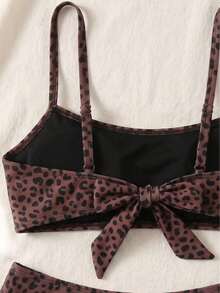Spring/Summer New European And American Casual Leopard Print Beach Vacation Date Party Women's Bikini Set - Multicolor - View 5