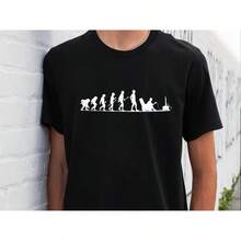 Camiseta Evolution Gamer, Camiseta Divertida de Videojuegos - Negro - Ver 2