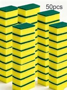 1/50 buc. Lavetă burete pentru curățarea bucătăriei, burete multifuncțional pentru frecare, consumabile de curățenie casnică, burete premium pentru spălat vase, fără zgârieturi, super absorbant și durabil, potrivit pentru spălat vase și frecat oale în bucătăria de acasă - șervețel cu burete - Vizualizare 10
